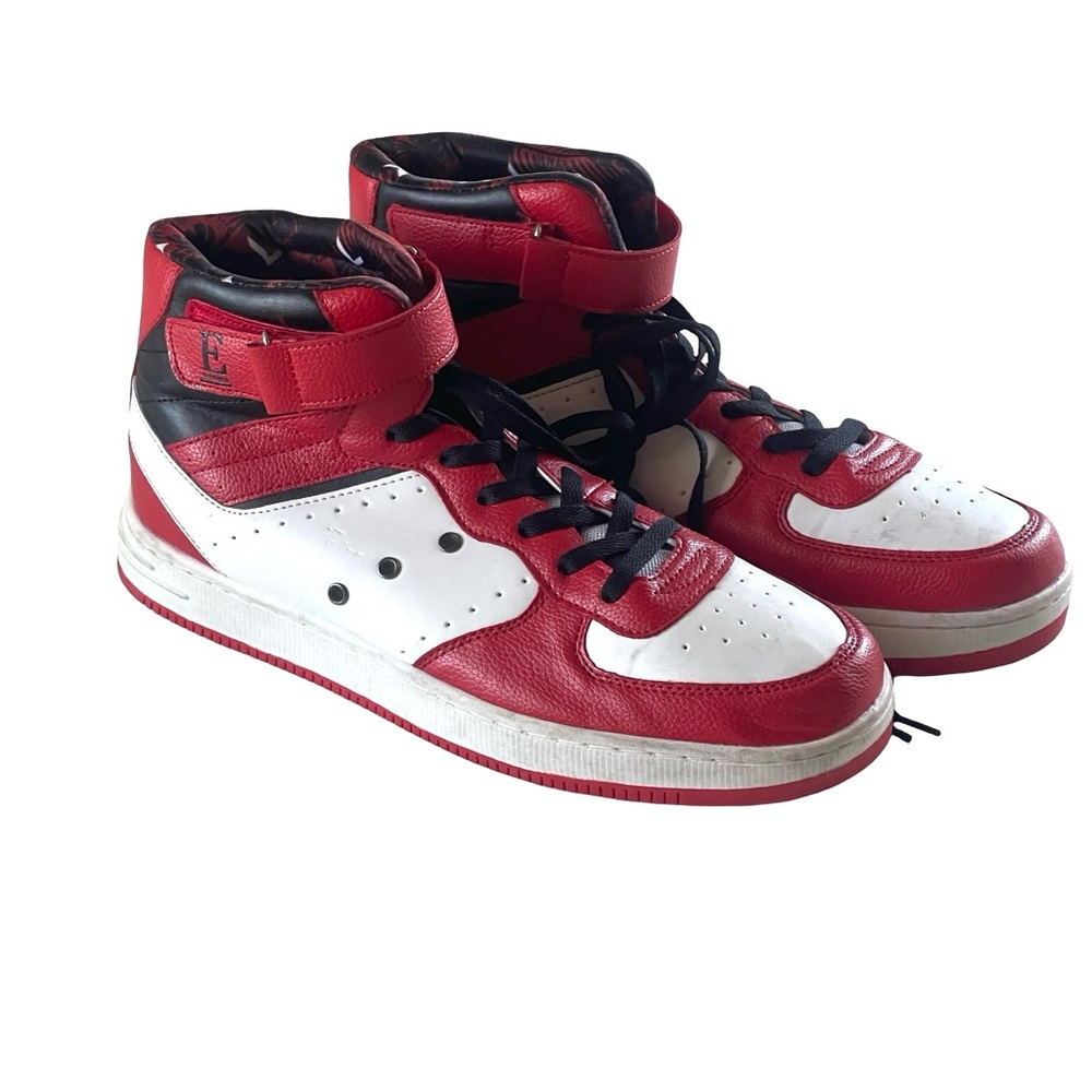 Vitike Red and White High-Top Sneakers in size 11